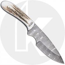 Silver Stag Field Slab Knife, Damascus, SS-DFS31