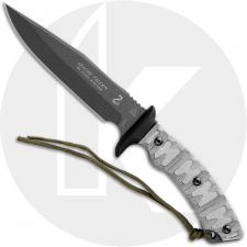 TOPS Knives Apache Falcon Knife AFAL-01 - Snake Blocker Fighter - Tactical Gray 1095 Steel - Black Linen Micarta - USA Made