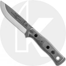 TOPS Knives / Brothers of Bushcraft BOB Fieldcraft Knife BROS-154-BLM - Tumble Finish 154CM Blade - Black Micarta