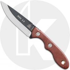 TOPS Knives Mini Scandi Knife MSK-2.5 - Bushcraft Neck Knife - Black 1095 - Tan Canvas Micarta - USA Made