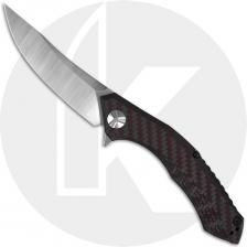 Zero Tolerance 0462 Knife Dmitry Sinkevich Red Gray Carbon Fiber and Titanium Flipper Folder