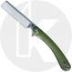 Artisan Orthodox Knife 1817P-GNC Stonewash D2 Razor Style Blade Green G10 Liner Lock Flipper Folder