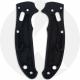 AWT Aluminum Scales for Spyderco Manix 2 Lightweight Knife - Agent Series - Linerless - Black Type III Hard Coat + Topo Engravin