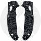 AWT Aluminum Scales for Spyderco Manix 2 Lightweight Knife - Agent Series - Linerless - Black Type III Hard Coat + Topo Engravin