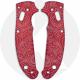 AWT Aluminum Scales for Spyderco Manix 2 Lightweight Knife - Agent Series - Linerless - Weathered Red Type II Anodized + Topo En