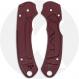 AWT Agent Spyderco Para 3 Skinny Scales - Checker Milling - Exclusive Oxblood Type III Hard Coat