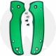 AWT Spyderco Shaman Scales - Agent Series - Clip Side Liner Delete - Candy Apple Green Anodized - USA Made