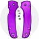 AWT Spyderco Shaman Scales - Agent Series - Clip Side Liner Delete - Shiny Ultra Violet Anodized - USA Made