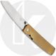 Boker Tenshi Brass 01BO328 - Kansei Matsuno EDC - VG-10 Reverse Tanto - Brass Handle - Liner Lock