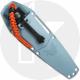 Benchmade Intersect 18050 Fixed Blade Knife - Stonewash MagnaCut Drop Point - Depth Blue Santoprene - Blue Synthetic Sheath - US