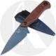 Benchmade Dacian 203BT-01 Fixed Blade Knife - Blue Cerakote CPM-MagnaCut Spear Point - Brown Canvas Micarta - Molded Sheath