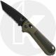 Benchmade Redoubt 431SBK-1 Knife - Cobalt Black Part Serrated D2 Tanto - Ranger Green / Forest Green Grivory - USA Made