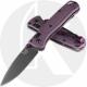 Benchmade Mini Bugout 533GY-09 Knife - Tungsten Cerakote S30V Drop Point - Dark Purple Grivory - USA Made