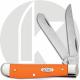 Case Mini Trapper Knife, Smooth Orange Synthetic, CA-80505