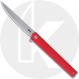 CRKT CEO Flipper 7097RX Knife - Richard Rogers Gents EDC - Satin Blade - Red GRN - Flipper Folder