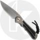 Chris Reeve Small Inkosi SIN-1116 Knife - Stonewash MagnaCut Drop Point - Black Canvas Micarta / Glass Blasted Titanium