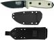 ESEE Knives ESEE-3MIL-S-B Part Serrated Black Drop Point - Micarta Handle - Glass Breaker Pommel - Black Molded MOLLE Sheath