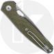 GiantMouse ACE REO Knife - Satin MagnaCut - Green Canvas Micarta