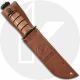 KABAR Knife, USMC Plain Edge with Leather Sheath, KA-1217