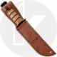 Short KABAR USMC, Part Serrated with Leather Sheath, KA-1252