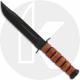 KABAR 1320 Single Mark KA-BAR Fighting Utility Knife - Black Clip Point Fixed Blade - No Military Branch Designation - Leather H