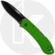 KABAR Dozier Folding Hunter 4062KG - Bob Dozier EDC - Black Drop Point - Kelly Green Zytel - Lockback Folder