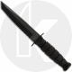 KA-BAR Knives KABAR Short Black Tanto Knife, Part Serrated Synthetic Sheath, KA-5055