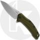 Kershaw Link 1776OLSW - Stonewash Blade - Olive Aluminum - SpeedSafe Assist - Flipper Folder - USA Made