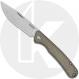 Kershaw Federalist 4320 - Stonewash Clip Point - Green Canvas Micarta - Slip Joint Folder - USA Made