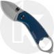 Kershaw 8710 Antic Knife - Bead Blast Drop Point - Blue PVD Stainless Steel Handle with Ring Pommel