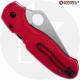 MODIFIED Spyderco Para 3 Lightweight Salt - Magnacut - Red Dragon Rit Dyed Handle