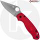 MODIFIED Spyderco Para 3 Lightweight Salt - Magnacut - Red Dragon Rit Dyed Handle