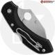 MODIFIED Spyderco Dragonfly 2 - Wharncliffe - Satin Blade - Regrind - Black Handle