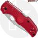 MODIFIED Spyderco Native 5 Salt MagnaCut Knife - The Red Dragon - Satin - Rit Dyed Handle