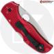 MODIFIED Spyderco Native 5 Salt MagnaCut Knife - The Red Dragon - Satin - Rit Dyed Handle