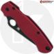 MODIFIED Spyderco Para Military 2 Knife with Black DLC Blade + AWT Agent PM2 Weathered Red Scales