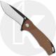 QSP Raven Knife QS122-A - Black / Satin D2 Drop Point - Burnt Orange G10 - Liner Lock Flipper Folder