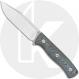 QSP Bison Knife QS134-B - Satin D2 Clip Point Fixed Blade - Denim Jean Micarta - Kydex Sheath