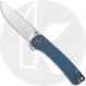 QSP Osprey Knife QS139-B - Satin 14C28N Drop Point - Blue Micarta - Liner Lock Flipper Folder