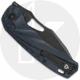 QSP Hornbill QS146-B2 Knife - Blackwash S35VN Drop Point - Blue Carbon Fiber