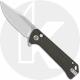 QSP Grebe QS147-A1 Knife - Stonewash 14C28N Clip Point - Dark Brown Micarta - Flipper Folder