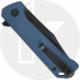 QSP Grebe QS147-B2 Knife - Blackwash 14C28N Clip Point - Blue Micarta - Flipper Folder