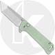 QSP Grebe T QS148-D1 Knife - Stonewash 14C28N Tanto - Jade G10 - Flipper Folder