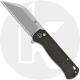 QSP Swordfish QS149-C1 Knife - Stonewash 14C28N Wharncliffe - Dark Brown Micarta - Flipper Folder