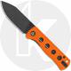 QSP Canary Folder QS150-B2 Knife - Blackwash 14C28N Drop Point - Orange G10