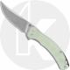 QSP Walrus QS151-A1 Knife - Stonewash D2 Trailing Point - Jade G10 - Flipper Folder