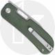 QSP Variant PE QS154-D Knife - Stonewash 14C28N Sheepsfoot - Green Micarta - Flipper Folder