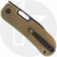 QSP Variant PE QS154-G Knife - Blackwash 14C28N Sheepsfoot - Bronze Titanium - Flipper Folder