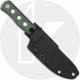 QSP Canary QS155-C1 Fixed Blade Knife - Stonewash Cr8Mo2VSi Drop Point - Green Micarta - Kydex Sheath