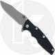 Rick Hinderer Eklipse 3.5 Knife - Spear Point - Working Finish - Black G10 / Battle Blue Titanium